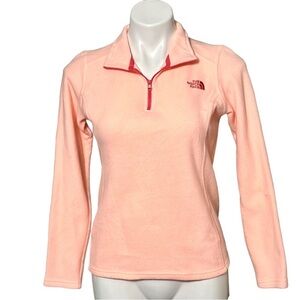 The North Face Half Zip Fleece Pullover Size Small Peach
